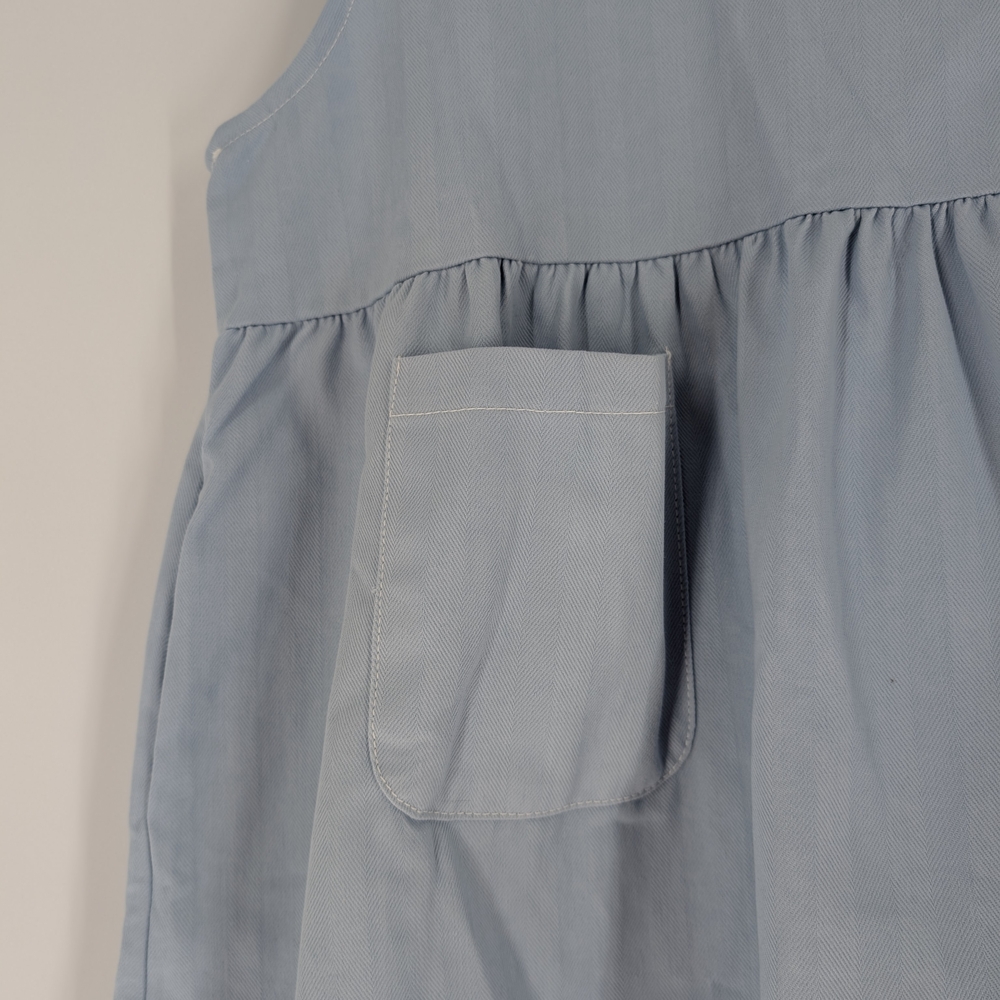 OLIVE Casual Blue Sleeveless Contemporary Cottage core Neutral Maxi Sundress L - Picture 5 of 13